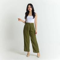 Gambar Celana Panjang Wanita Crinckle Green Brand The Executive Original dari Anjaru Fashion Store undefined 3 Tokopedia