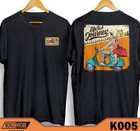 Gambar Kaos Baju Distro Pria Vol. 002 Vespa Scooter Scooterist Terbaru - K007, XXL dari jan'mart undefined 1 Tokopedia
