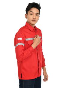 Gambar Kemeja Outdor Pria/Baju Seragam Kerja/Kemeja Safety Lengan Panjang - Army, L dari RAOUNIFORM undefined 3 Tokopedia
