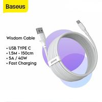 Gambar BASEUS Wisdom Kabel Data Charger USB TYPE C 1.5m 5A 40W Fast Charging dari Logix-Shop undefined 2 Tokopedia