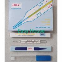 Gambar Thermometer Lotus/Temometer Manual Kaca/Alat Pengukur Suhu Badan Mulut - Xtra Dus+Bubble dari Easy House Bdg undefined 1 Tokopedia