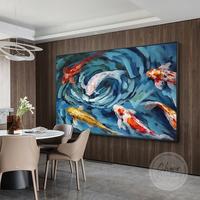 Gambar lukisan ikan koi - 60x120cm dari Rajendra art paintings undefined 1 Tokopedia