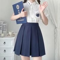 Gambar Japan Mini Skirt Plain Rok Pendek Polos Model Lipat - Navy, M dari Cahya Fashions undefined 1 Tokopedia