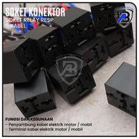Gambar Rumah Relay RE5P / Socket Cable Relay / Soket Kabel Kaki 5 Pin - KUNING 5 KABEL dari tessakuy undefined 1 Tokopedia