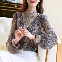 Gambar Blouse Wanita Mouseline Top Warna Import Atasan Wanita Mewah Baju Bordir Motif Variasi Lengan Panjang Nyaman Bahan Polyester - Hijau dari Aurelia01store undefined 2 Tokopedia