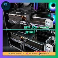 Gambar EZDIY 12VHPWR GPU 180° U Turn Adapter White Black STD RVS VGA RTX GPU - Black STD dari Jevon Holding Co by Wifiman undefined 1 Tokopedia