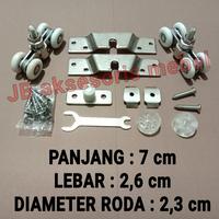 Gambar RODA REL PINTU RUMAH SLIDING GESER - RODA RELL GANTUNG PINTU DORONG TARIK PERSET dari JB aksesoris mebel undefined 5 Tokopedia