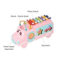 Gambar Mainan edukasi Music Bus Xylophone Puzzle Block 3in1 piano kolintang - Pink dari Victory Sagala undefined 3 Tokopedia