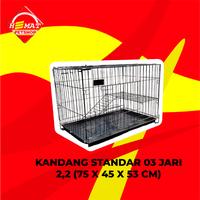 Gambar Kandang  Hewan Kucing Anjing Besi Lipat Tebal - STNDR3 75x45x53 dari Petshop Hemat Pet Shop undefined 3 Tokopedia