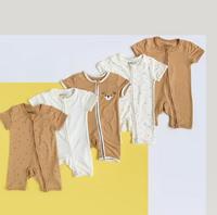 Gambar Emico Tencel Baby Romper Short Baju Anak Bayi Zipper Playsuit Halus - Honey, 0-6m dari gudangbarangshop22 undefined 4 Tokopedia