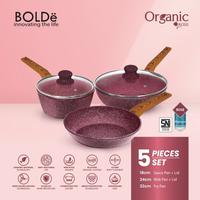 Gambar BOLDE ORGANIC COOKWARE SET 5PCS ROSE - Blue dari Home Electro undefined 2 Tokopedia