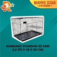 Gambar Kandang Hewan Kucing Anjing Besi Lipat Tebal - STNDR2 60x40x49 dari Rising Star Petshop undefined 2 Tokopedia