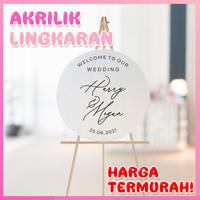 Gambar Welcome Sign Akrilik Bulat 40 cm Warna Putih Solid Hitam Bening 2 mm - Hitam, Polos 60 cm dari LS Craft Project undefined 4 Tokopedia