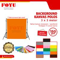 Gambar Background Backdrop Foto Kanvas Nonwoven Spunbond Polos Tebal 3x3 Mtr - Coklat Muda dari Foyu Photo Makassar undefined 1 Tokopedia
