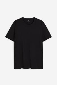 Gambar Kaos Pria - H&M Slim Fit T-Shirts Black/ White - 1Pc, M dari NCN-Store undefined 4 Tokopedia