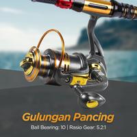 Gambar Debao Gulungan Pancing Metal Fishing Reel 10 Ball Bearing - DB3000 dari Ellen 0lshop undefined 1 Tokopedia
