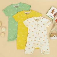 Gambar Emico Tencel Baby Romper Short Baju Anak Bayi Zipper Playsuit Halus - Honey, 0-6m dari gudangbarangshop22 undefined 1 Tokopedia