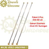 Gambar Paket 3 Stik Pompa Elektrik Robin Stainless 80 100 120 150 cm Drat 1/4 - 80 cm dari Dressie Wardrobe undefined 1 Tokopedia