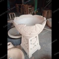 Gambar Pot Tanaman Batu Cetak Warna Putih dari Cailendra Art Stone undefined 3 Tokopedia