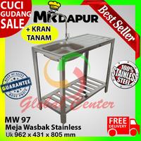 Gambar Wastafel Bak Cuci Piring Mr Dapur MW 97 Kran 502 Portable SoundPad dari Global Home Center undefined 1 Tokopedia