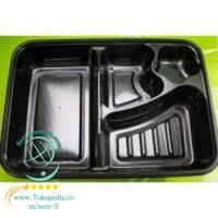 Gambar mika bento sekat 4 isi 250pcs| kotak hokben | Bento tray |catering box dari Seni Indah Plastik 88 undefined 1 Tokopedia