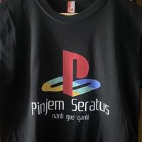 Gambar Kaos Baju Pinjem Seratus / 1 Hari Jadi Langsung Kirim - Putih, M dari rezho. undefined 3 Tokopedia