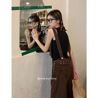 Gambar Overall Denim Coklat Wanita Overall dari berkah larise undefined 4 Tokopedia