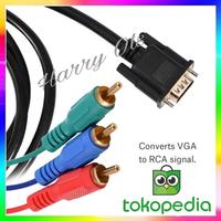 Gambar Kabel VGA To RCA 1.5M Cable VGA to AV Audio Video Jack Male 1.5M dari Home Accesories01 undefined 1 Tokopedia