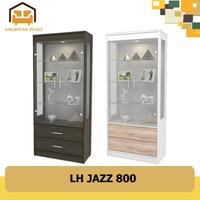 Gambar Lemari Hias Kaca | Lemari Pajangan| Lemari Tas| LH JAZZ 800 [KURIR TOKO JABODETABEK] - 400 SUNREMO OAK dari Goldstarplast undefined 1 Tokopedia
