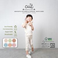 Gambar [PELUK SI KECIL] Cuit Aimi Setelan Lengan Pendek Celana Panjang Ruffle Fashion Anak perempuan - Dusty Pink, M (6-12 Bulan) dari Peluk si Kecil undefined 3 Tokopedia