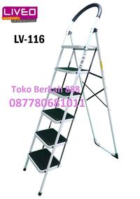 Gambar Tangga 6 Step 1.2 Meter LV116 Merk Liveo, Tangga Besi 1.2M dari Bestleo undefined 1 Tokopedia