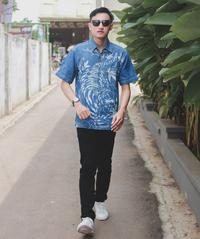 Gambar NEW Hem Batik Jeans Denim Terbaru 2020 Modern Modis HRB026 Berkualitas - H AKAR, XL dari Batik Arvet undefined 3 Tokopedia
