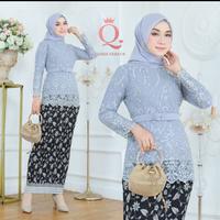 Gambar Setelan kebaya Qiana kebaya tille/kebaya wisuda/kondangan - navy, L dari Modis store02 undefined 4 Tokopedia
