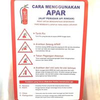 Gambar SIGN LABEL STICKER CARA PENGGUNAAN APAR 30X20CM K3 RAMBU STIKER dari Sentral Safety Makmur undefined 1 Tokopedia
