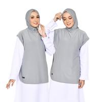 Gambar AirFit • Hijab Sport Zipper Syar’i • Kerudung Olahraga Muslimah Panjang Anti Gerah Quick Dry - Cream dari AirFit Activewear undefined 3 Tokopedia