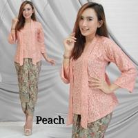 Gambar SET KEBAYA BRUKAT/KEBAYA BROKAT KUTUBARU 78/SET ROK LILIT/SET PEACH - SET GREY, L dari TANAH ABANG COLECTION undefined 1 Tokopedia