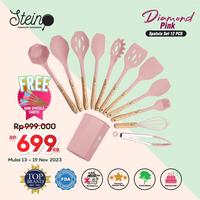 Gambar Stein Diamond Spatula isi 12 set Steincookware - Diamond Pink    dari Doyanmasak.id undefined 1 Tokopedia