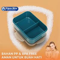 Gambar Lunch Box Warna dengan Set Alat Makan Kotak Bekal Lunchbox - Biru 900ml dari Paus Biru Indonesia undefined 4 Tokopedia