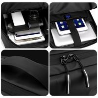 Gambar Techdoo Tas Ransel Pria Tas Punggung Laptop Backpack Tas Sekolah TR716 - Hitam dari Techdoo undefined 4 Tokopedia