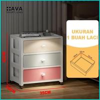 Gambar AVA Lemari Plastik Kotak Penyimpanan Laci Tingkat Storage Cabinet - 3 SUSUN PINK dari AVA Smart Living undefined 2 Tokopedia