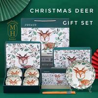 Gambar Gift Set Natal Christmas Deer Box Hampers Mangkuk Piring | Kado Xmas - 2 bowls+sumpit dari Marbelous Home undefined 1 Tokopedia