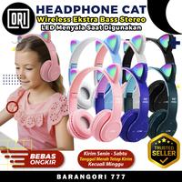 Gambar Headset Bluetooth Motif Kucing Headphone Lucu Led Colorfull - Purple dari Barangori777 undefined 1 Tokopedia