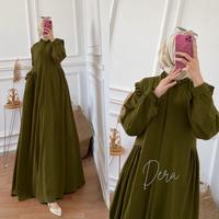 Gambar Dera Dress Gamis Maxy Wanita Hyget Super - Coklat Tua dari Tokogo.id undefined 3 Tokopedia