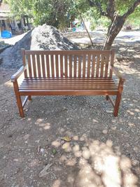 Gambar bangku kebun kayu jati mebel Jepara kursi outdoor - Non finishing, 120 - blm finishing, 180cm dari Rovic Jaya Furniture undefined 5 Tokopedia