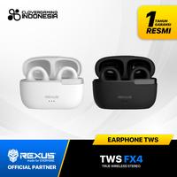 Gambar Rexus FX4 FX-4 TWS Earphone Wireless True Wireless Stereo Bluetooth - Black dari Clover Gaming Indonesia undefined 1 Tokopedia