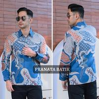 Gambar Baju Kemeja Batik Pria Premium Lengan Panjang Modern Katun Adem Cowok - Paket, XXXL dari PRANATA BATIK STORE undefined 3 Tokopedia