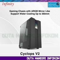 Gambar Infinity CYCLOPS V2 - Tempered Glass Mid Tower ATX Gaming Case - No Fan  dari Duta Mandiri Infokom undefined 1 Tokopedia