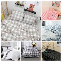 Gambar Bedcover Set & Sprei Ukuran Super Single ( 120 x 200 ) - Kotak Abu-Abu, 120x200x25 dari Bedcover Sprei Aesthetic undefined 1 Tokopedia