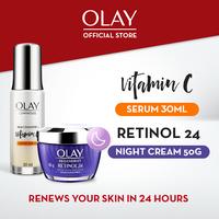Gambar Olay Luminous Vit C Serum Pagi&Retinol Pelembab Malam Moist Anti Aging dari P&G Store undefined 1 Tokopedia
