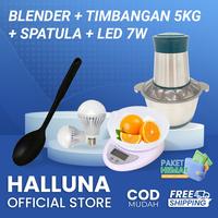 Gambar Blender Chopper Stainless + Timbangan 5 KG KG Mangkok + Spatula + LED dari halluna undefined 1 Tokopedia